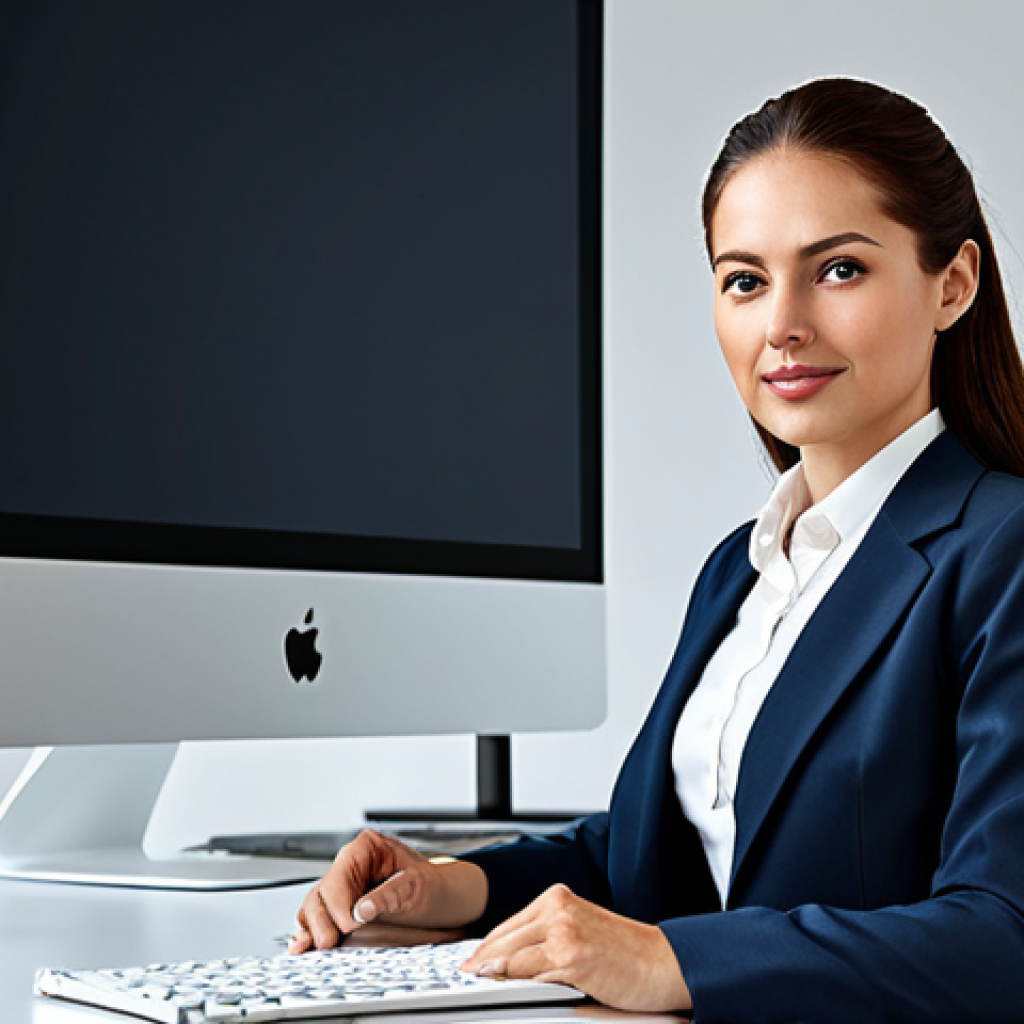 독일에서 휴대폰 개통하는 법 - Professional Woman in Office**

"A professional businesswoman in a modest business suit, sitting at ...