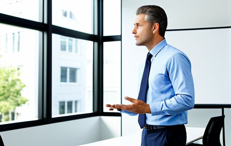 독일에서 휴대폰 개통하는 법 - Professional Woman in Office**

"A professional businesswoman in a modest business suit, sitting at ...