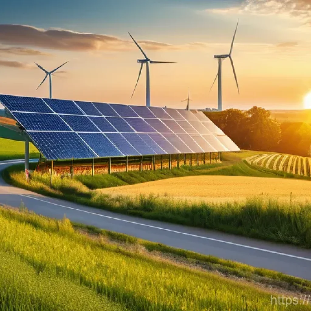 독일의 재생 에너지 정책 - **Prompt 1: Germany's Green Energy Revolution - Wind and Solar Harmony**
"A stunning panoramic v...